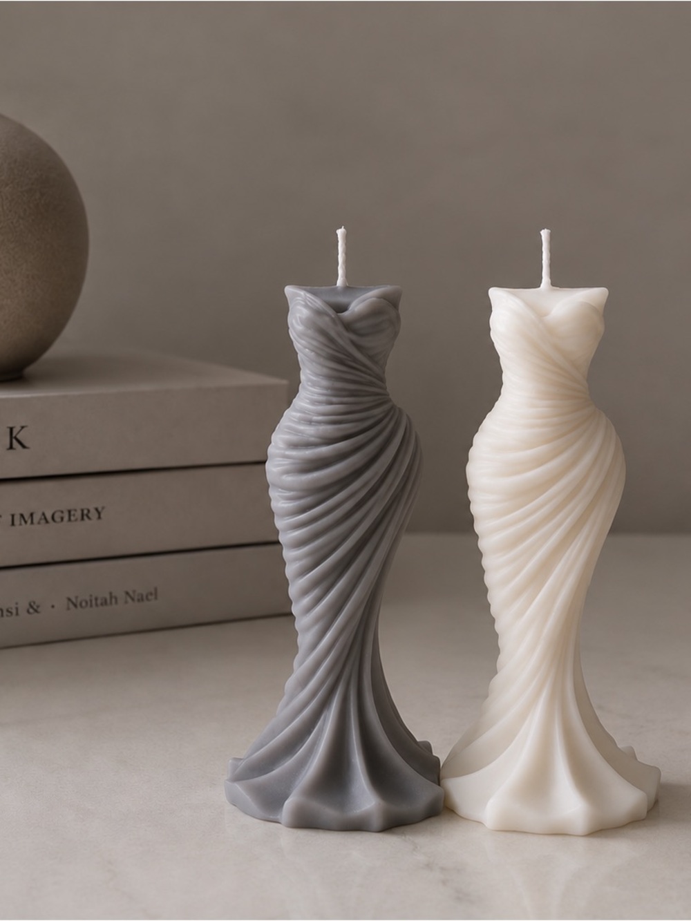 Sculptural Soy Candles — Pair of 2 | Handmade Gift Candles